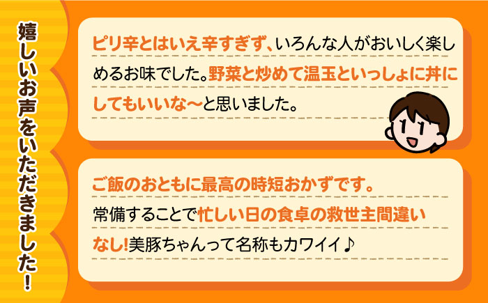 美豚ちゃんピリ辛300g×10個 五島市/長崎フードサービス[PEL017]  簡単 調理 豚肉 豚 レトルト パック 小分け 国産 焼肉 加工 肉