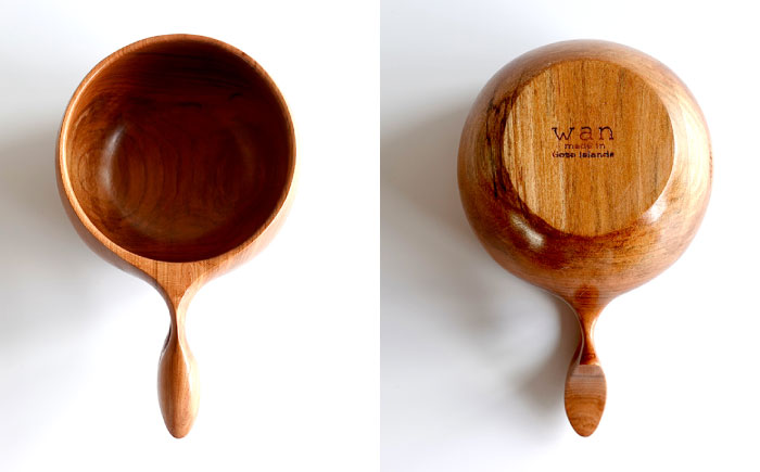 木製マグカップ ククサ（ソメイヨシノ / 一つ穴） 五島市/wan -made in Gotoislands- [PFG001]