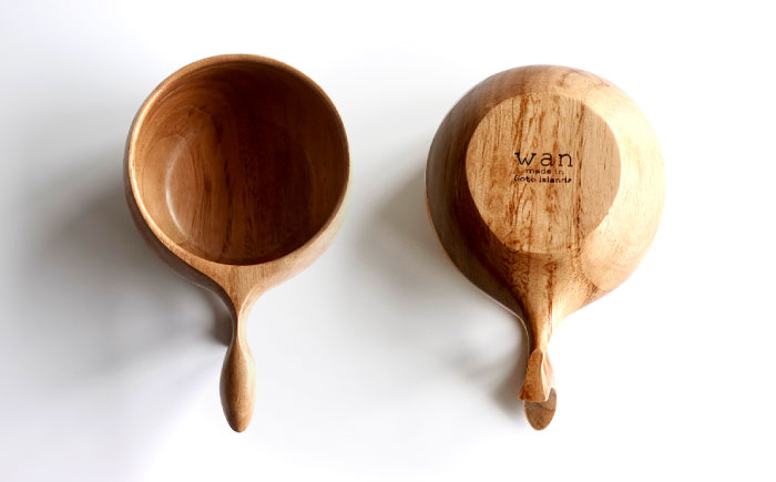 木製マグカップ ククサ（椎（シイ） / 二つ穴） 五島市/wan -made in Gotoislands- [PFG004]