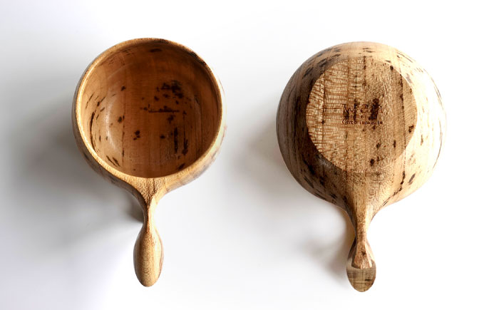 木製マグカップ ククサ（榎（エノキ） / 二つ穴）五島市/wan -made in Gotoislands- [PFG006]