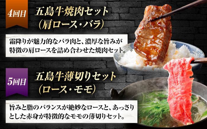 【6回定期便】お届け内容が毎月変わる五島牛定期便（2名向け）五島市/ごとう農業協同組合 [PAF103]