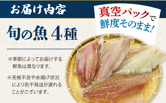 【冷蔵】【下処理済】鮮魚ボックス4種 五島市/金沢鮮魚[PEP008] 金澤仕立て  鮮魚 冷蔵 真空パック 新鮮 下処理済み 海鮮 刺身 セット