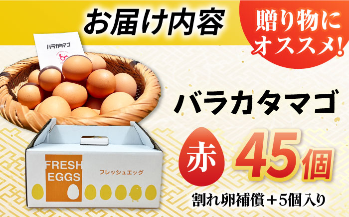 【箱入り】バラカタマゴ 45個入 M～Lサイズ 卵 玉子 たまご 国産 五島市 / 五島列島大石養鶏場 [PFQ053]