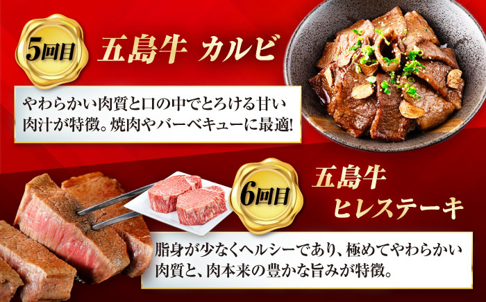 【6回定期便】五島牛の真髄を極める プレミアムコース 五島市/五島市ふるさと納税 [PZX027]
