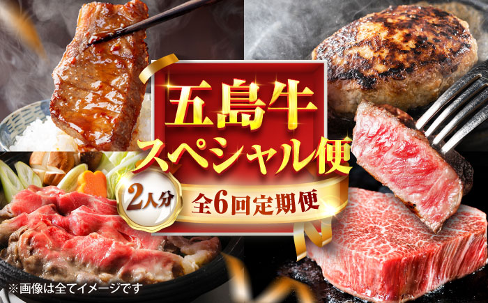 【6回定期便】お届け内容が毎月変わる五島牛定期便（2名向け）五島市/ごとう農業協同組合 [PAF103]