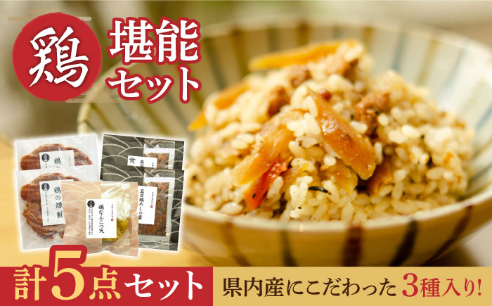 7日程度発送）懐かしい味がする県内産鶏製品 五島市/浜口水産[PAI028] 鶏 肉 詰め合わせ セット 天ぷら 炊き込みご飯の素 2合 燻製 惣菜 ギフト スピード 最短 最速 発送
