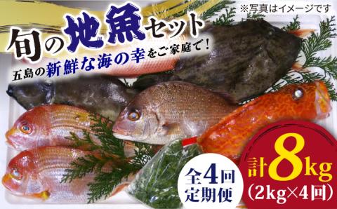 【全4回定期便】旬の地魚セット2kg（エラ/内臓処理済） 五島市/五島FF[PBJ002]鮮魚 定期便