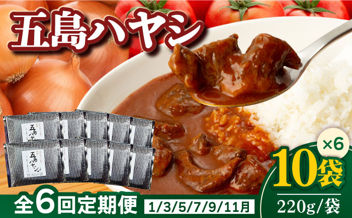 【全6回定期便】【五島牛と五島産の食材を使用したレトルト商品】こだわりの五島ハヤシ10箱セット【出口さんご】 [PBK020]