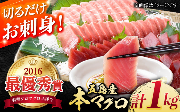 本マグロブロック詰合せ1kg（養殖） 五島市/奥浦海鮮直売所[PCL001]  マグロ まぐろ 鮪 柵 刺身 さしみ とろトロ 刺し身 冷凍 魚 鮮魚刺身柵