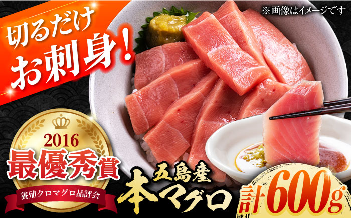 本マグロブロック詰合せ600g（養殖）五島市/奥浦海鮮直売所[PCL012]  柵 刺身 マグロ まぐろ 鮪 さしみ とろ トロ 刺し身 冷凍 魚 鮮魚 刺身柵