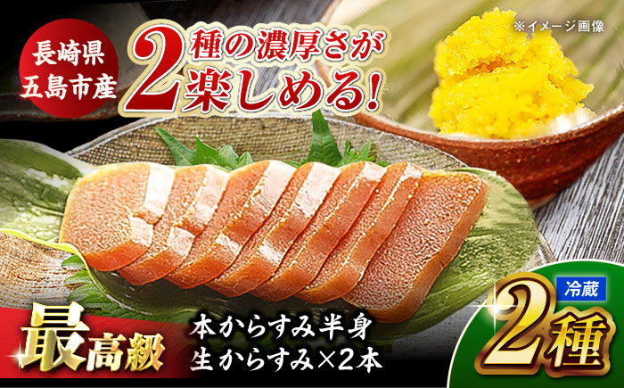 本からすみ半身100gとほぐし生からすみ瓶詰2本セット 五島市/小島社中 からすみ 海の幸 おつまみ [PDM005]