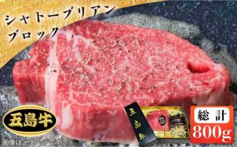 【日時指定必須】五島牛 シャトーブリアンブロック800g（ソース付） 五島市/鬼岳牧場[PEK018]国産牛 牛肉 ブランド牛 セット