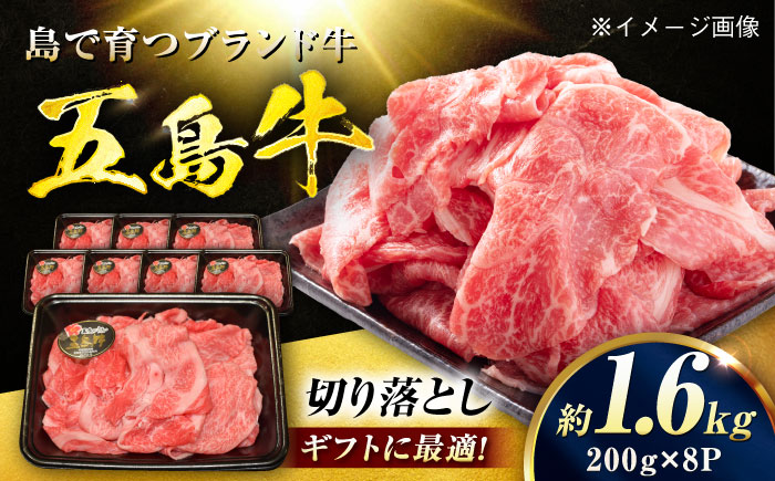 五島牛 切り落とし 1.6kg（200g×8P）五島市/meat shop FUKU [PHF021]