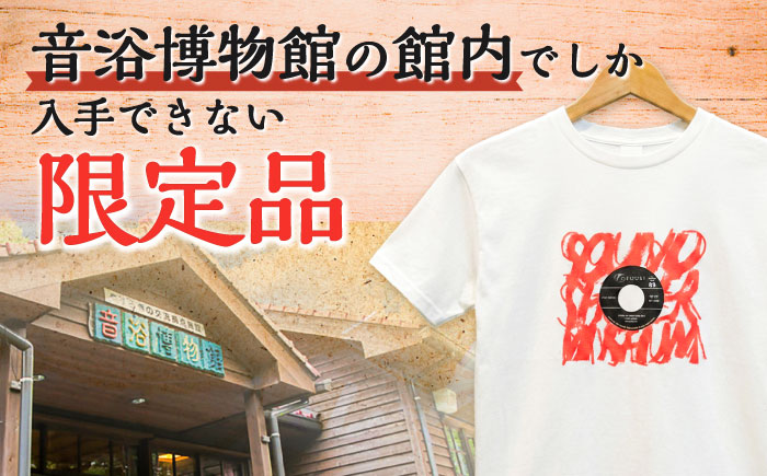 オリジナルTシャツ半袖 レコード柄（白） Sサイズ ＜音浴博物館＞ [CBH005]