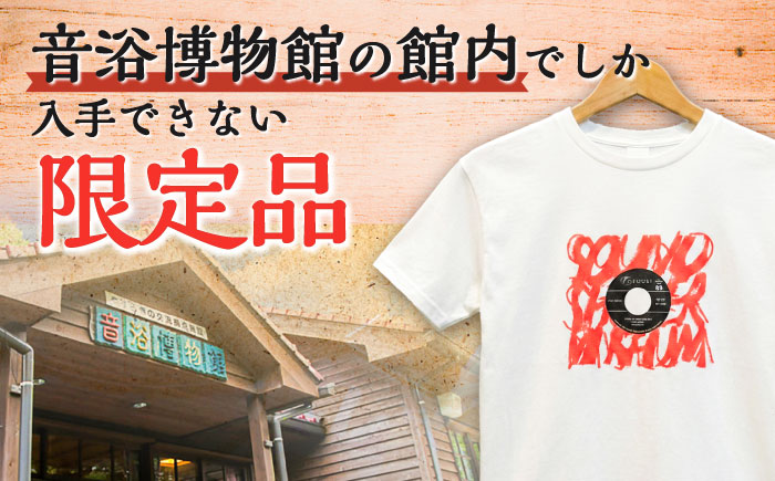 オリジナルTシャツ半袖 レコード柄（白） Lサイズ ＜音浴博物館＞ [CBH007]