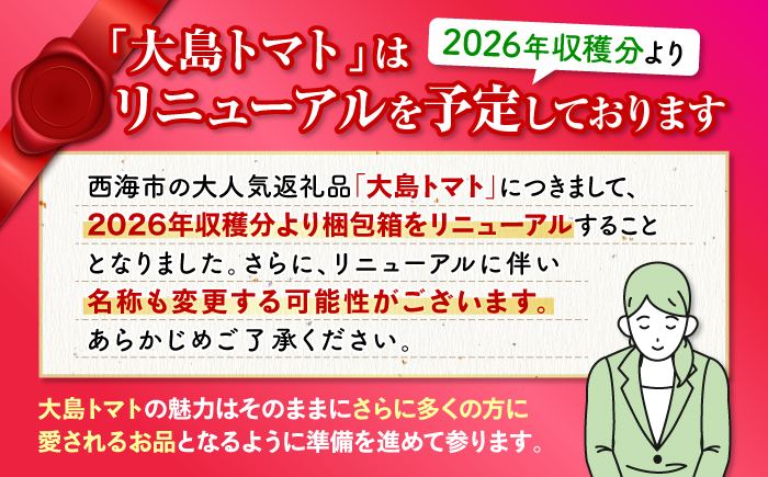 【2026年2月より配送開始】【訳あり】大島トマト 計5.4kg（約1.8kg×3回定期便）＜大島造船所農産G＞ [CCK008]