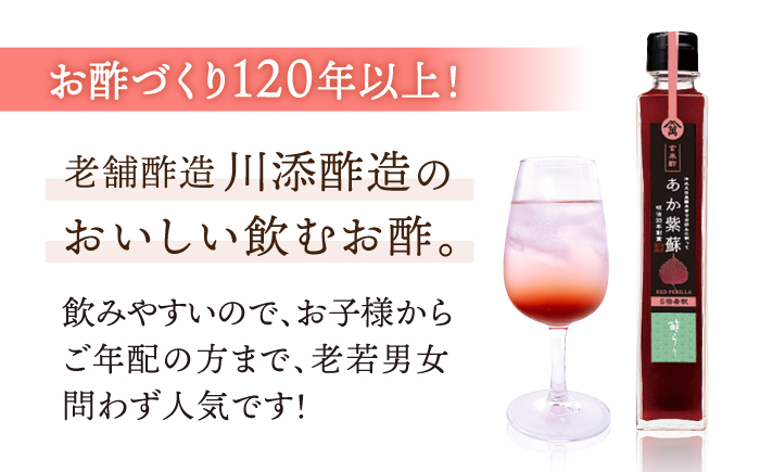 【飲む玄米酢】酢らり 3本セット（ゆず・しそ・いちご）＜川添酢造＞ [CDN001] 酢