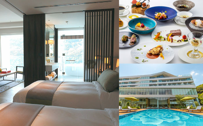 【高島屋選定品】【オリーブベイホテル】 ラグジュアリールーム 『デラックスコース』　ペア宿泊券（1泊2食付き）＜高島屋＞ [CFQ071]