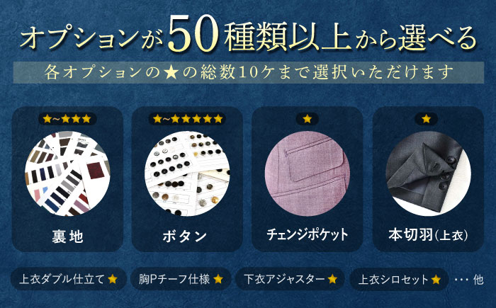 【御幸オリジナル生地】【全国30カ所以上で採寸可】【選べるオプション】イージーオーダー スーツ お仕立券＜御幸毛織＞ [CAN021]長崎 西海