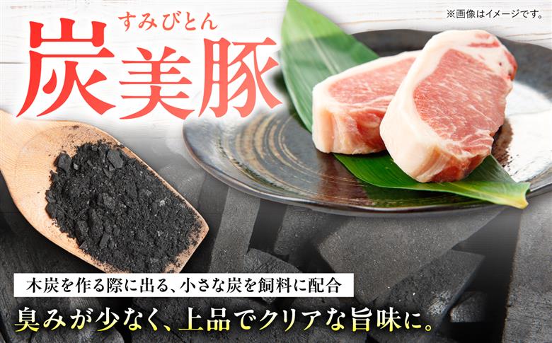 西海市産 「炭美豚」 とんかつ用ロース2kg（250g×8パック）＜宮本畜産＞ 豚肉 とんかつ用 豚 便利 ロース 冷凍 国産 料理 使いやすい 甘い ブランド豚 ポーク 長崎 西海 [CFA069]