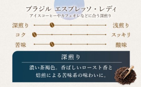 【粉タイプ】【6回定期便】 深煎り ブラジル エスプレッソ・レディ 自家焙煎コーヒー 5袋＜giko coffee＞ [CFK027]