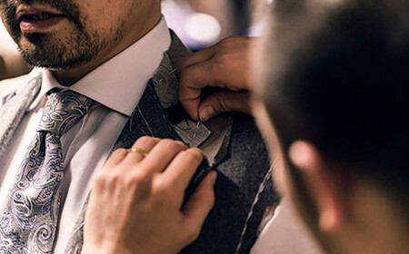 【限定1品】英国製服地（ランバン・コレクション『カシミヤ』）使用「仮縫い付きオーダースーツ」お仕立券＜御幸毛織＞ [CAN011]スーツ