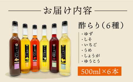 【飲む玄米酢】酢らり 全6種セット（大瓶）＜川添酢造＞ [CDN061]酢 飲むお酢 お酢