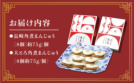 【3回定期便】【春の角煮まん祭】角煮まんじゅう8個＆大とろ角煮まんじゅう8個×3回定期便＜岩崎本舗＞ [CFE032]