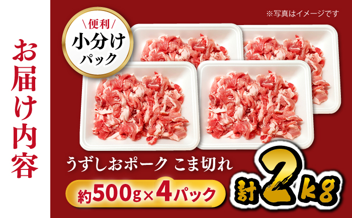 【使い勝手◎】長崎うずしおポーク こま切れ 計2kg（500g×4P）＜スーパーウエスト＞ [CAG314] 豚肉 国産 SPF豚