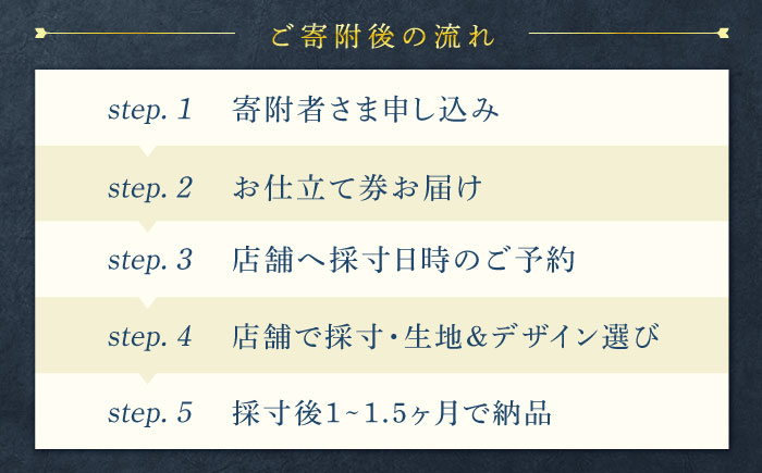 【御幸オリジナル生地】【全国30カ所以上で採寸可】【選べるオプション】特別仕立てイージーオーダーフォーマル スーツ お仕立券＜御幸毛織＞ [CAN024]長崎 西海
