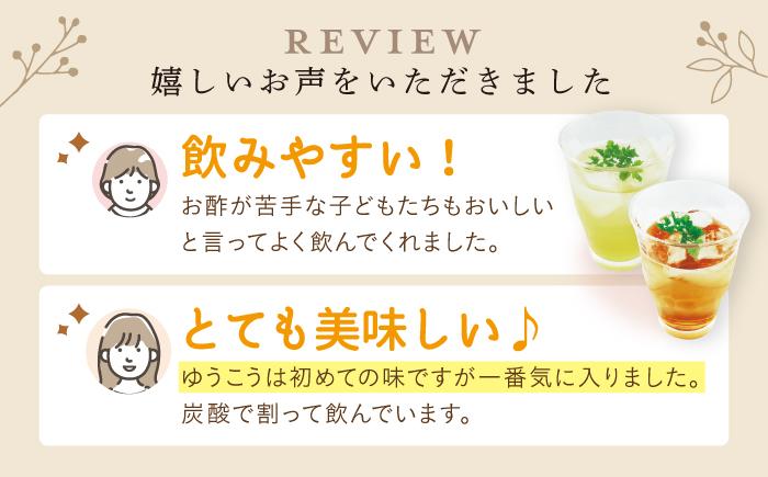 【3回定期便】（【飲む玄米酢】酢らり 3本セット（うめ・いちご・ゆうこう）＜川添酢造＞ [CDN129]