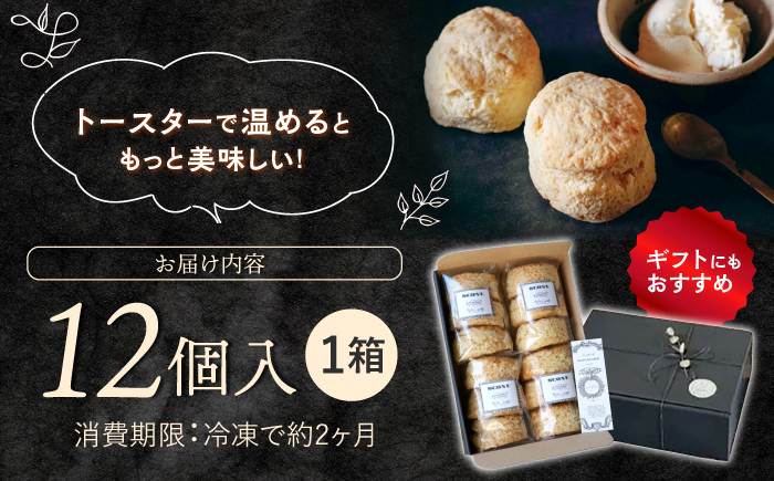 【素朴ながらも奥深い味わい】 プレーンスコーン 12個入り [CEM009]