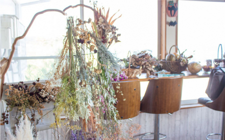 【生活に彩を】ドライフラワー スワッグM＜Pearl Bay Caf'e & Flowers＞ [CEW002]