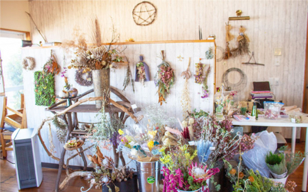 【生活に彩を】ドライフラワー スワッグL＜Pearl Bay Caf'e & Flowers＞ [CEW003]