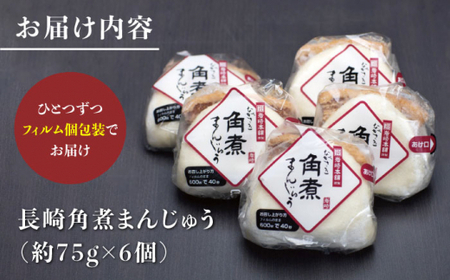 【3回定期便】【これぞ王道】長崎角煮まんじゅう（6個）×3回定期便＜岩崎本舗＞ [CFE011]
