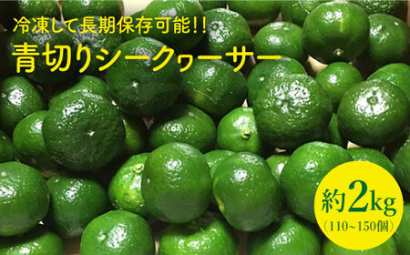 【TVで話題！】【☆先行予約☆】青切りシークワーサー2kg（110～150個）＜広津農園＞ [CBN011]