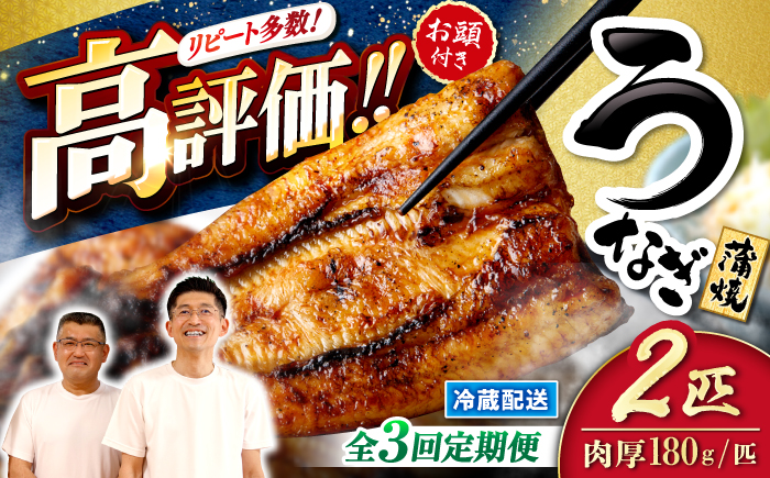 【月1回2尾×3回定期便】秘伝のタレで仕上げた 国産 うなぎ の蒲焼＜入口屋＞ [CCA020]うなぎ