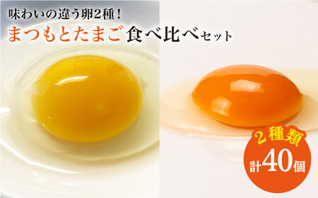 ポケマルでも大人気「まつもとたまご」＆平飼い「しあわせたまご」 各20個（計40個）＜松本養鶏場＞ [CCD020]