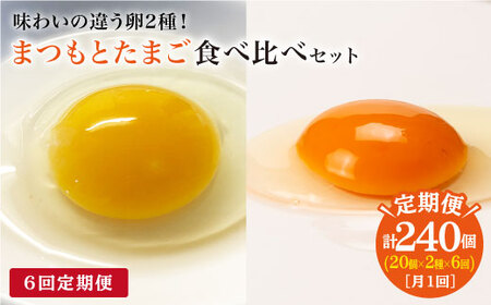 【毎月40個×6回定期便】まつもとたまご＆平飼いたまご 計240個＜松本養鶏場＞ [CCD023]