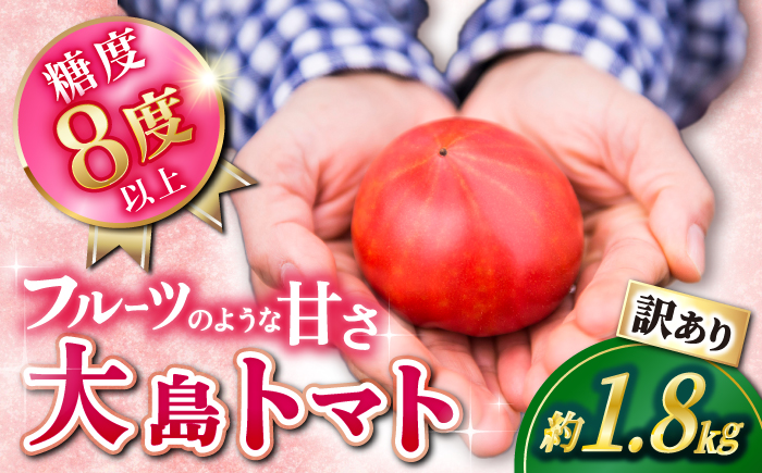【2026年収穫分先行予約】【 訳あり 】糖度8度以上の果実！大島 トマト 約1.8kg＜大島造船所農産G＞ [CCK007]