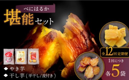 【12回定期便】【堪能セット】 べにはるか堪能セット 各5パック ＜大地のいのち＞ [CDA052]