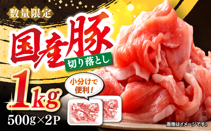 国産豚 切り落とし 約1kg（約500g×2パック） ＜宮本畜産＞ [CFA003] 国産 豚肉 9000円 9千円