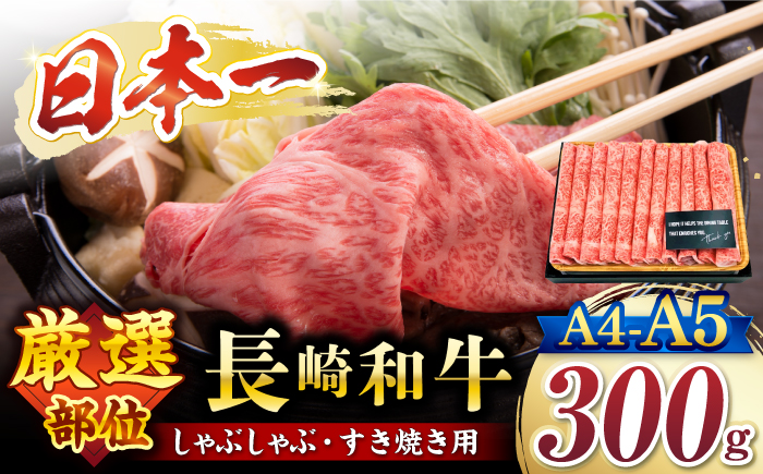 【厳選部位】 【A4～A5】 長崎和牛 サーロイン しゃぶしゃぶ すき焼き 用  約300g＜株式会社MEAT PLUS＞ [CFT006]