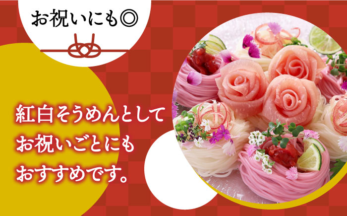 手延べ梅そうめんセット あごだしスープ付き 1.1kg / 麺 乾麺 梅 うめ ウメ / 南島原市 / のうち製麺 [SAF043]