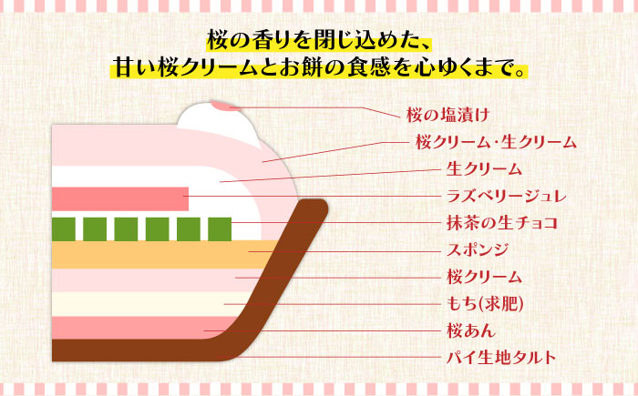 【2026年3月上旬～発送】【天然の桜使用】 春薫る桜のタルト / タルト ケーキ 桜 18cm 南島原市 / アトリエジジ [SAA031]