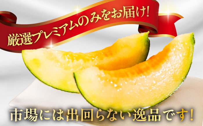 【2026年7月下旬～発送】【平成新山PREMIUM（とみちゃん厳選）】アールスメロン 2玉 / 果物 フルーツ / 南島原市 [SAD004]