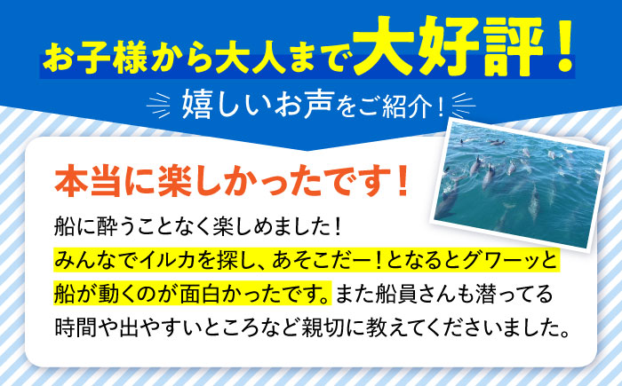 南島原 貸切 イルカウォッチング / 観光チケット 体験 貸し切り / 南島原市 / 南島原イルカウォッチング [SAE007]