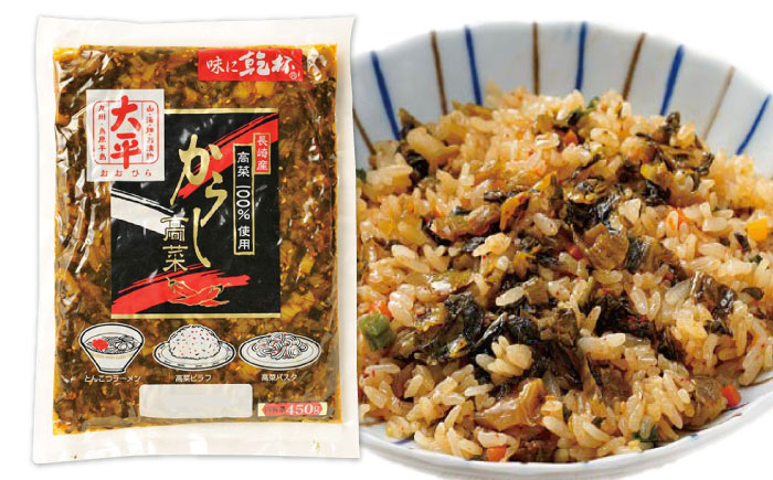 【長崎県産高菜100%使用】 高菜漬け 食べ比べ セット 590g (からし高菜 450g ごはん高菜 140g) / 漬物 高菜 漬け物 ご飯のおとも 惣菜 / 南島原市 / 大平食品 [SAK009]