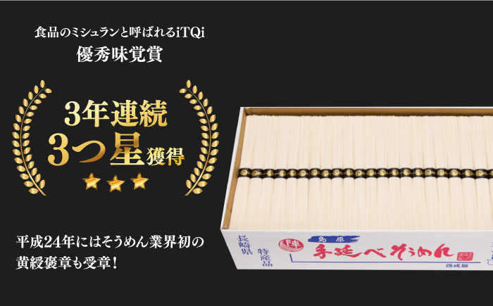 【手のべ陣川】 島原 手延べ そうめん 5kg / S-50 / 手延べ 麺 素麺 / 南島原市 / ながいけ [SCH022]