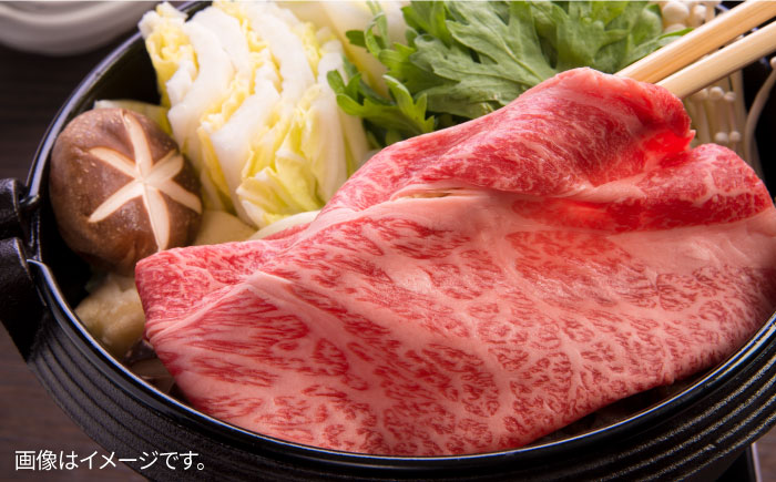 長崎県産 和牛 肩ロース スライス 500g / すき焼き / しゃぶしゃぶ / 南島原市 / 高田牧場 [SDB002]
